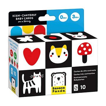 Banana Panda - High-Contrast Baby Cards - 0-3 Months