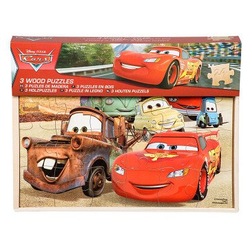 Houten Puzzel Cars 3, 3x24st.