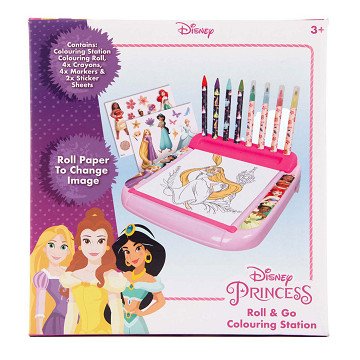 Disney Princess Drawing Board with Roll Coloring Set, 12 pcs.