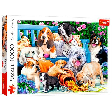 Puzzel Honden in de Tuin, 1000st.