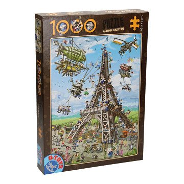 Cartoon Jigsaw Puzzle 1,000pcs - Eiffel Tower