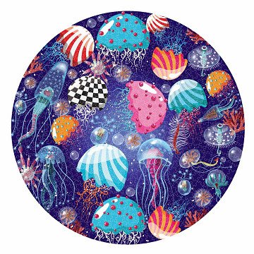 Rundes Puzzle Qualle, 1000 Teile.