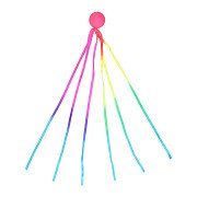 Ball mit Regenbogenband