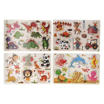 Wooden Stud Puzzle Theme, 6 pcs.