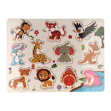 Holzpuzzle Tiere, 10-tlg.