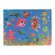 Houten Legpuzzel Zeedieren, 60st.