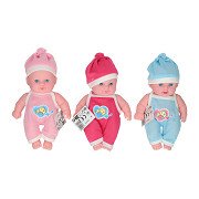 Baby doll with romper heart and hat