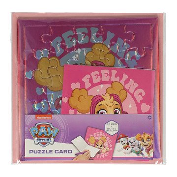 Jigsaw Puzzle Card PAW Patrol Pink Card and Envelope