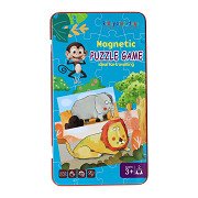 Magnetic Travel Game in Tin Animal Puzzles, 18 pcs.