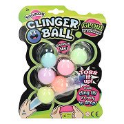 Squeeze Ball Sticky Wall Glow in the Dark, 6 Stück