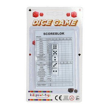 Dice game with score pad and 5 dice