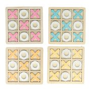 Houten Boter, Kaas en Eieren Spel - 14x14cm