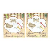 Borduursetje Hout - incl. 3 Kleuren Garen en Naald