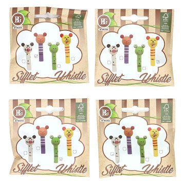 Houten Dieren Fluitje - 7cm