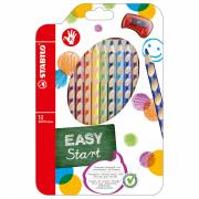 STABILO EASYcolors Colored Pencils Right Handed - 12 Pcs. + Sharpener