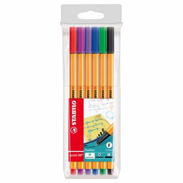 STABILO point 88 - Fineliner - Set With 6 Pieces