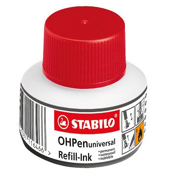 STABILO OHPen Refill Bottle Permanent - Red