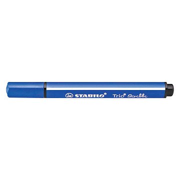 STABILO Trio Scribbi - Felt-Tip Pen with Spring-Mounted Tip - Blue