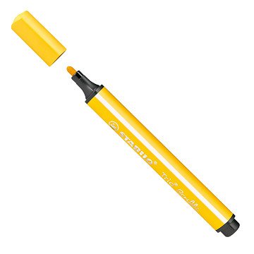 STABILO Trio Scribbi - Felt-Tip Pen with Spring-Mounted Tip - Yellow