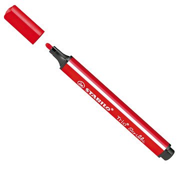 STABILO Trio Scribbi – Filzstift mit flexibler Spitze – Rot