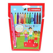 STABILO Trio A-Z - Viltstift - Set Met 12 Stuks