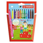 STABILO Trio A-Z - Felt-tip pen - Set of 12 pieces