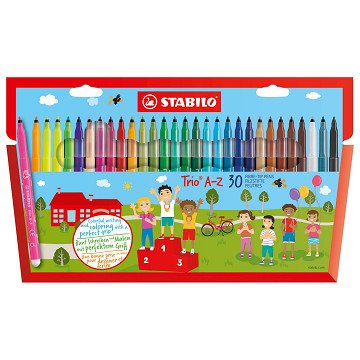 STABILO Trio A-Z - Viltstift - Set Met 30 Stuks