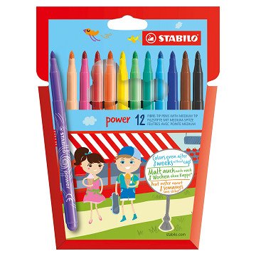 STABILO power - Viltstift - Set Met 12 Stuks