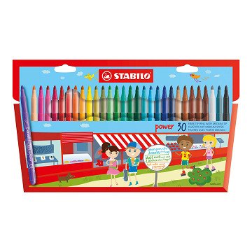 STABILO power - Felt-tip pen - Set of 30 pieces