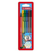 STABILO Pen 68 - Viltstift - Set met 6 Stuks