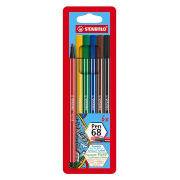 STABILO Pen 68 – Filzstift – Set mit 6 Stück