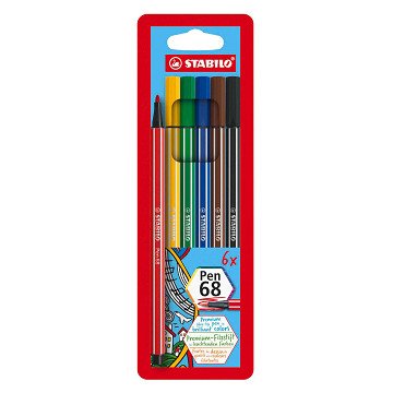 STABILO Pen 68 - Felt-tip pen - Set of 6 pieces