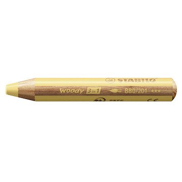 STABILO woody 3 in 1 - Multitalent Coloured Pencil - Pastel Yellow