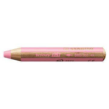STABILO woody 3 in 1 - Multitalented Colored Pencil - Pastel Pink