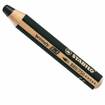 STABILO woody 3 in 1 - Multitalented Colored Pencil - Black