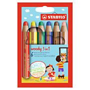 STABILO woody 3 in 1 - Multitalented pencil - Set of 6 Pieces