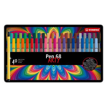 STABILO Pen 68 - Felt-tip pen - Metal box of 40 pieces