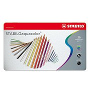 STABILO Aquacolor - Aquarel Kleurpotlood - Metalen Set 36 St.