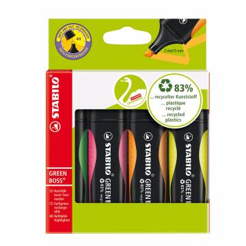 STABILO GREEN BOSS - Highlighter - Set With 4 Pieces