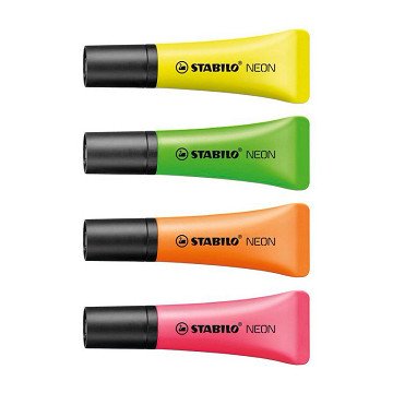 STABILO NEON - Markeerstift - Set Met 4 Stuks