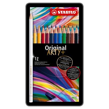 STABILO Original - Colored Pencil With Thin Core - Metal Set 12 Pcs.