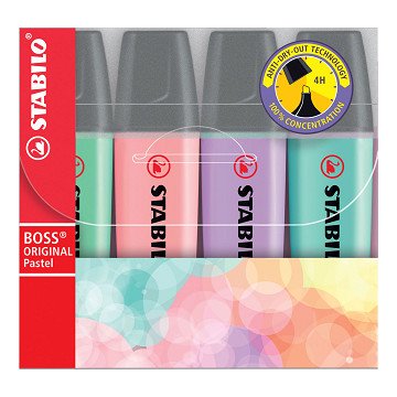 STABILO BOSS ORIGINAL Pastel - Textmarker - 4er Set
