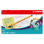 STABILO point 88 - Fineliner - Metal Set With 50 Pieces