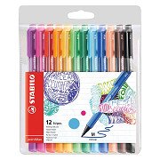 STABILO pointMax - Hardtip Fineliner - Set 12-teilig