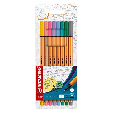 STABILO point 88 Pastel - Fineliner - Set With 6 Pieces