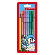 STABILO Pen 68 Pastel - Viltstift - Set Met 6 Stuks