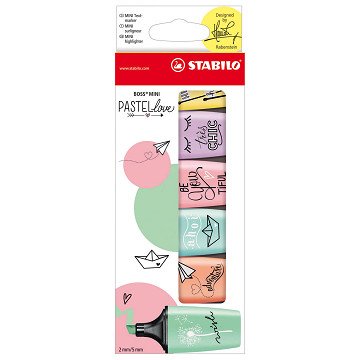 Stabilo Boss Mini Pastellove Pouch, 6 pcs.