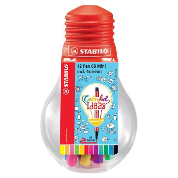 STABILO pen 68 Mini Colorful Ideas Edition, 12 pcs.