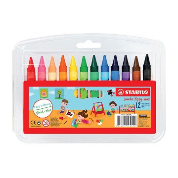 STABILO Jumbo Yippy Wax Wax Crayons, 12 pcs.
