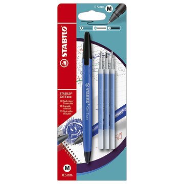 STABILO Gel Exxx Blue with 3 Refills